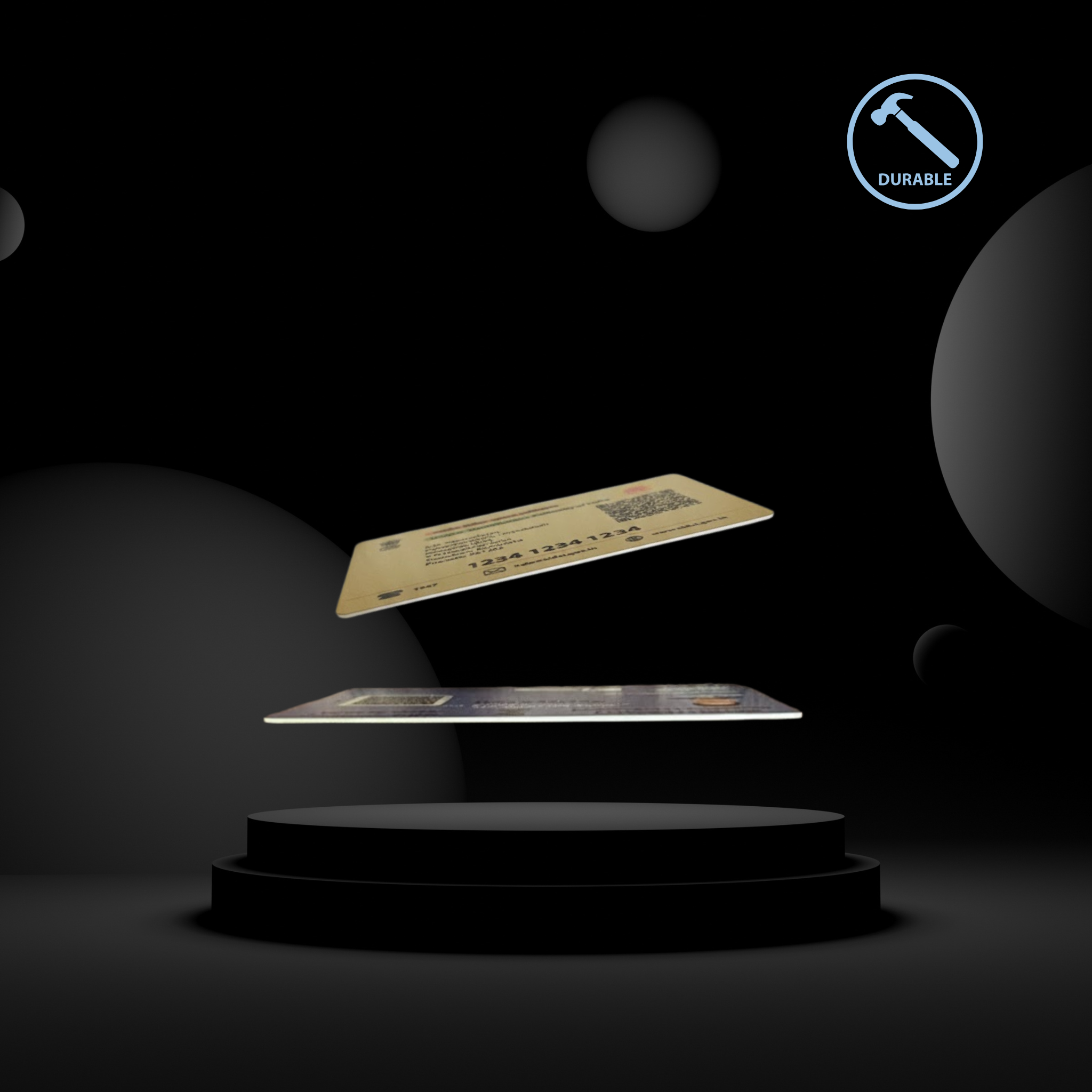 Brushed Aluminum Metal Aadhar Card