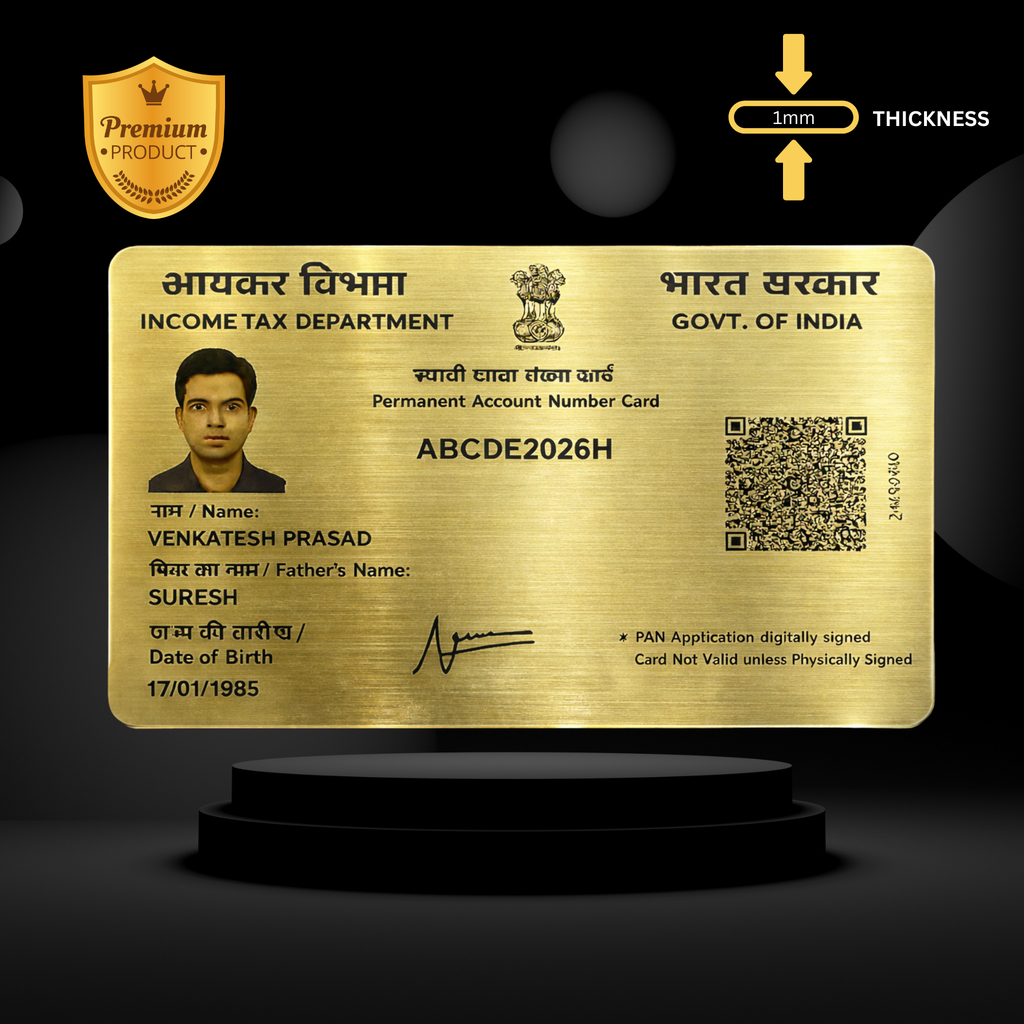 Brushed Gold Meta Premium PAN Card