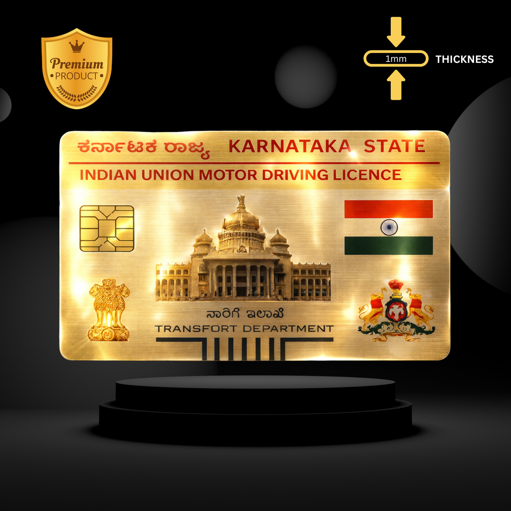 Brushed Gold Metal Driver's License